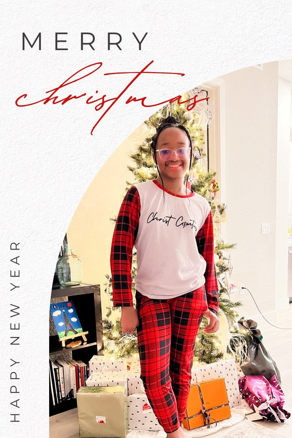 Signature Christ Couture Plaid Pajamas Sets (Red)