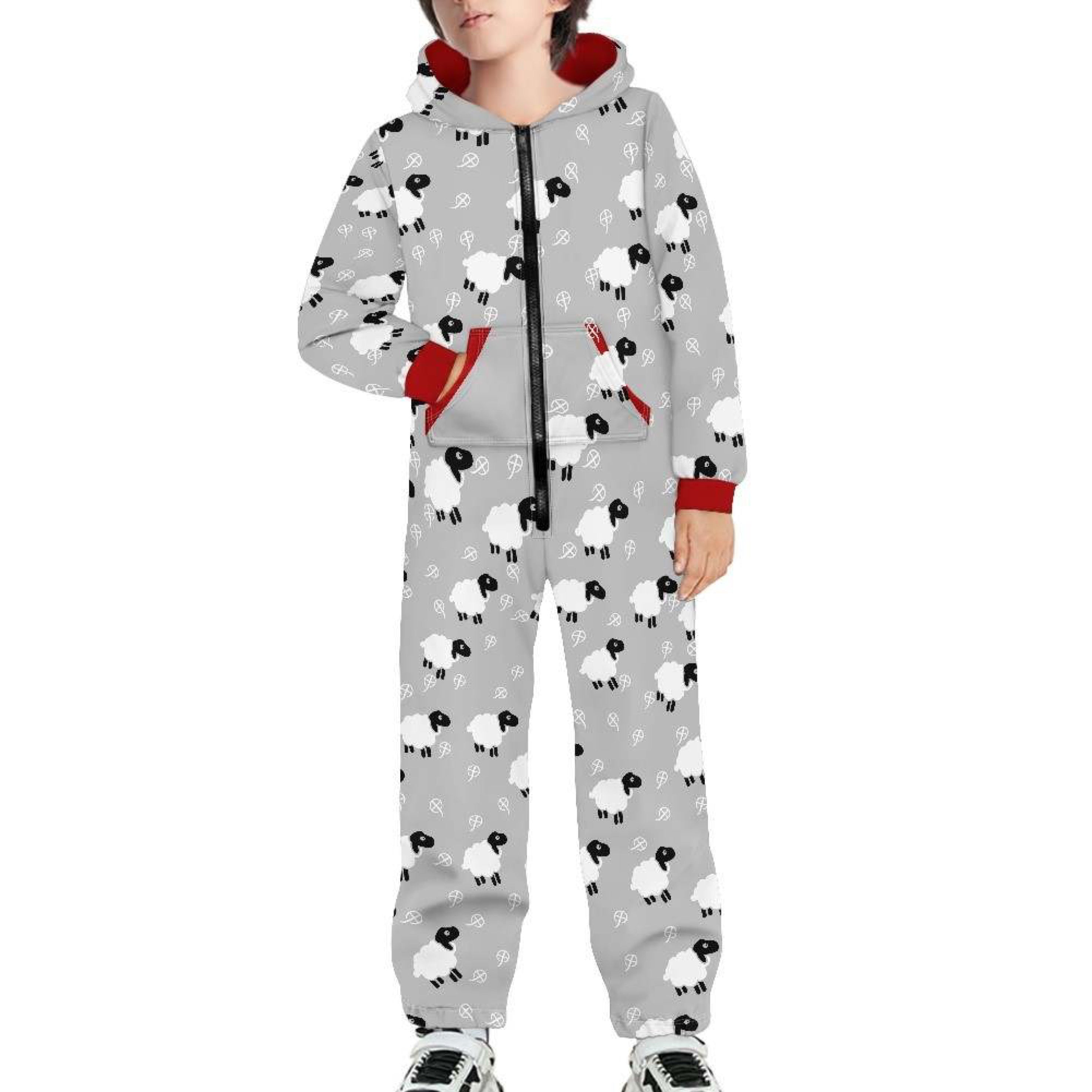 CC Count the Sheep Pajama Set gray Christ Couture